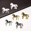 Metal Parts Horse Vertical Hole 6 Types Zodiac Horse [co-g1667]