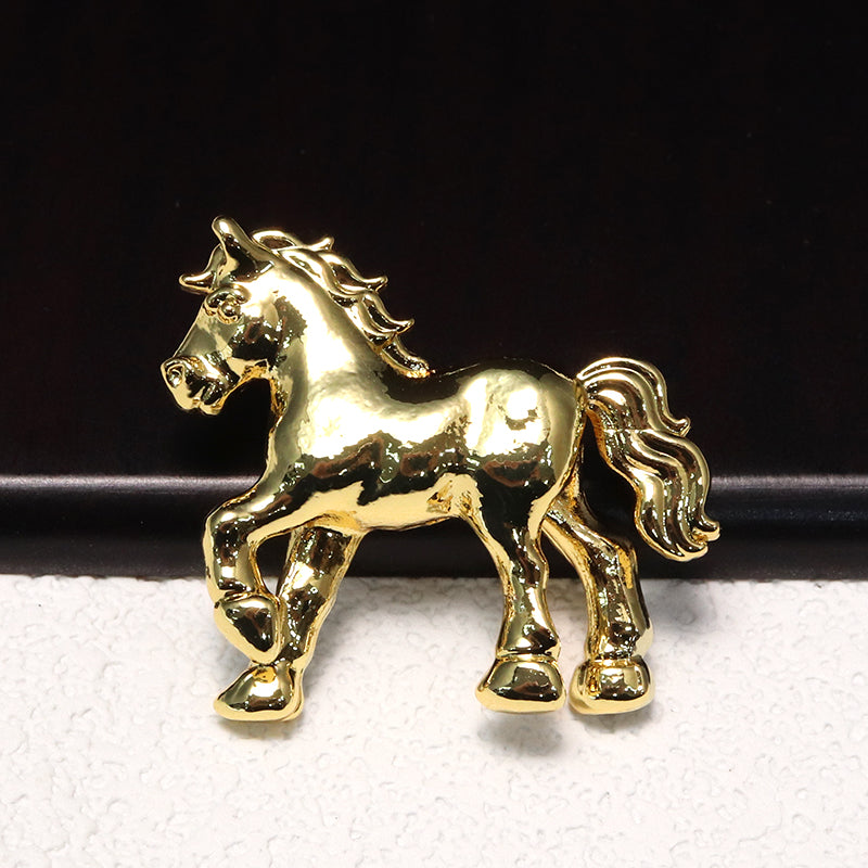 メタルパーツ　馬　縦穴　全6種　干支　午 [co-g1667]