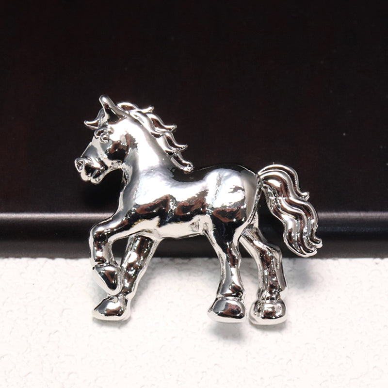 メタルパーツ　馬　縦穴　全6種　干支　午 [co-g1667]