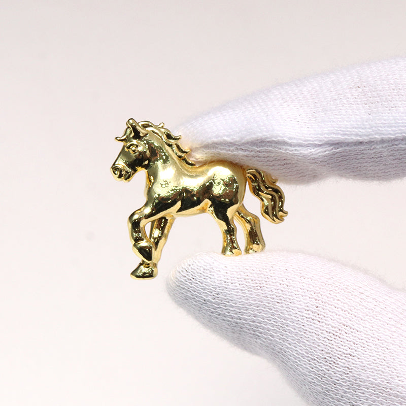 メタルパーツ　馬　縦穴　全6種　干支　午 [co-g1667]