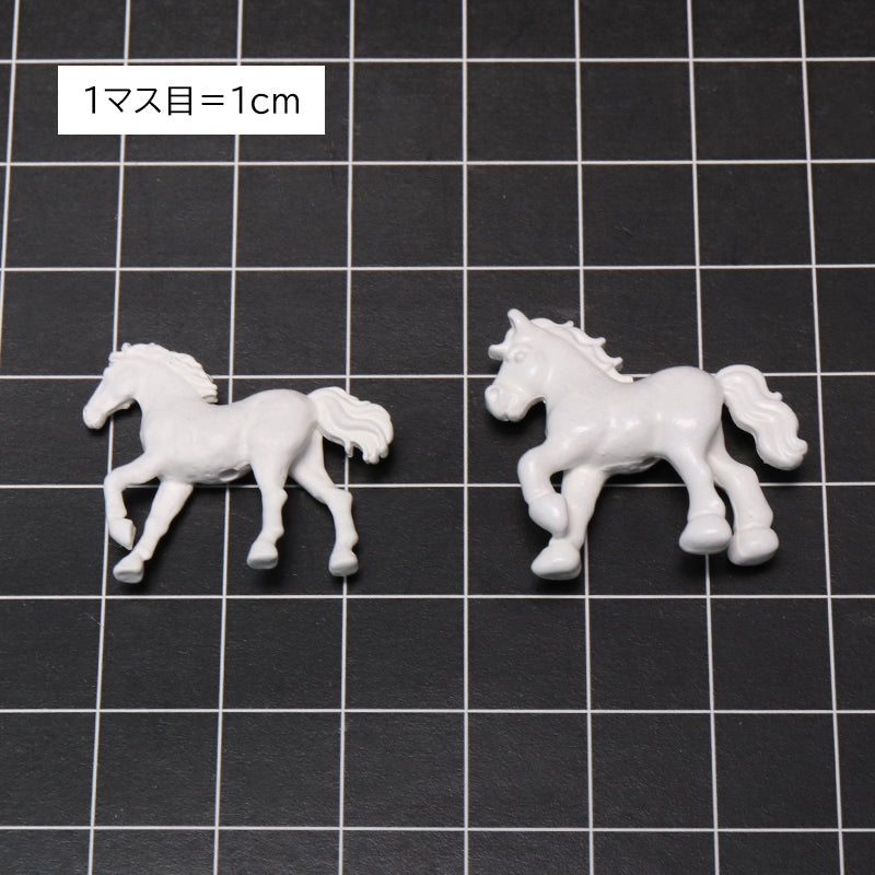 メタルパーツ　馬　縦穴　全6種　干支　午 [co-g1667]