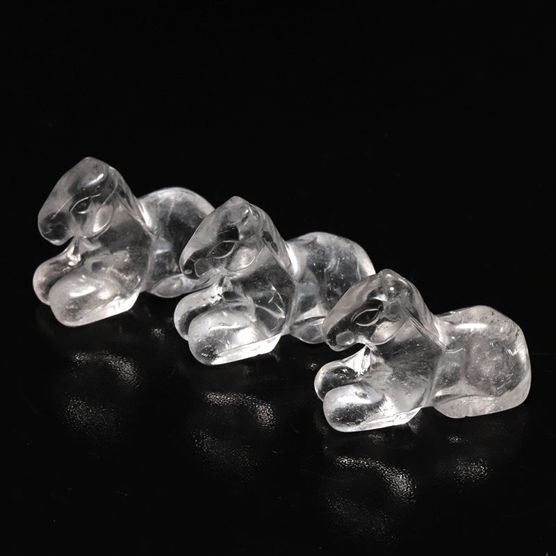 ミニ彫り物　水晶　馬　干支　午年  [co-g1672]