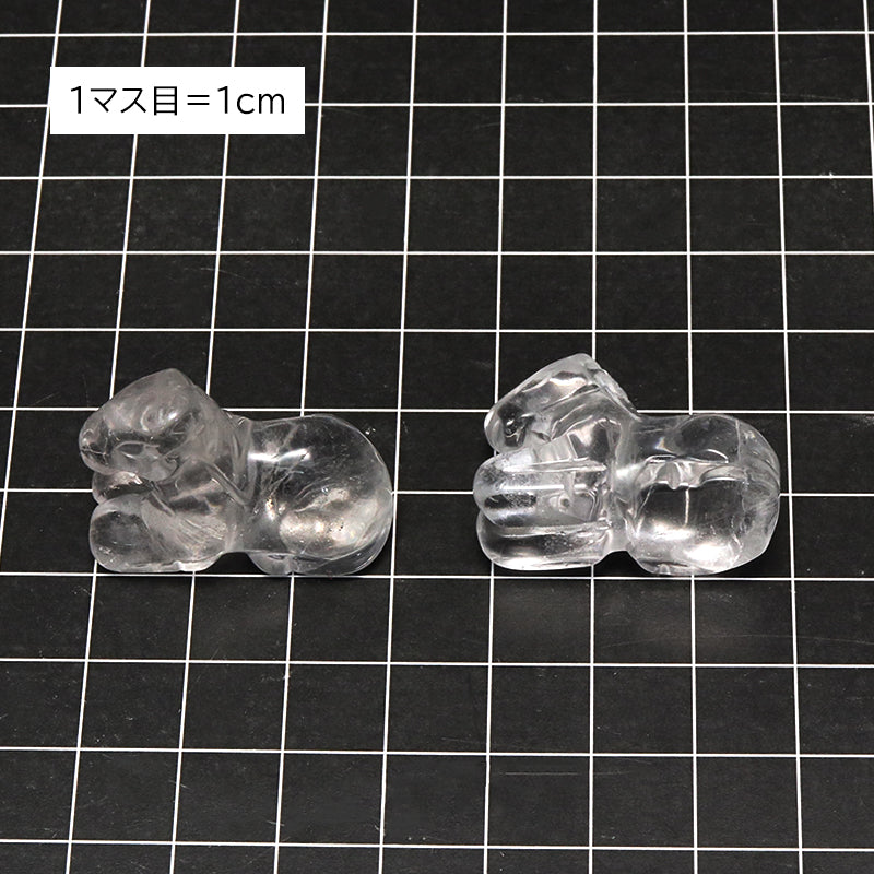 ミニ彫り物　水晶　馬　干支　午年  [co-g1672]