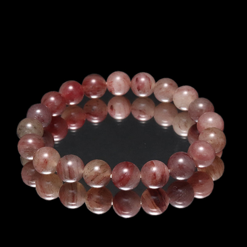 【日本銘石】ブレス　アークナイト＜徳島県産＞　特Sランク　透明赤・薄赤　丸約10mm  [co-g1675]