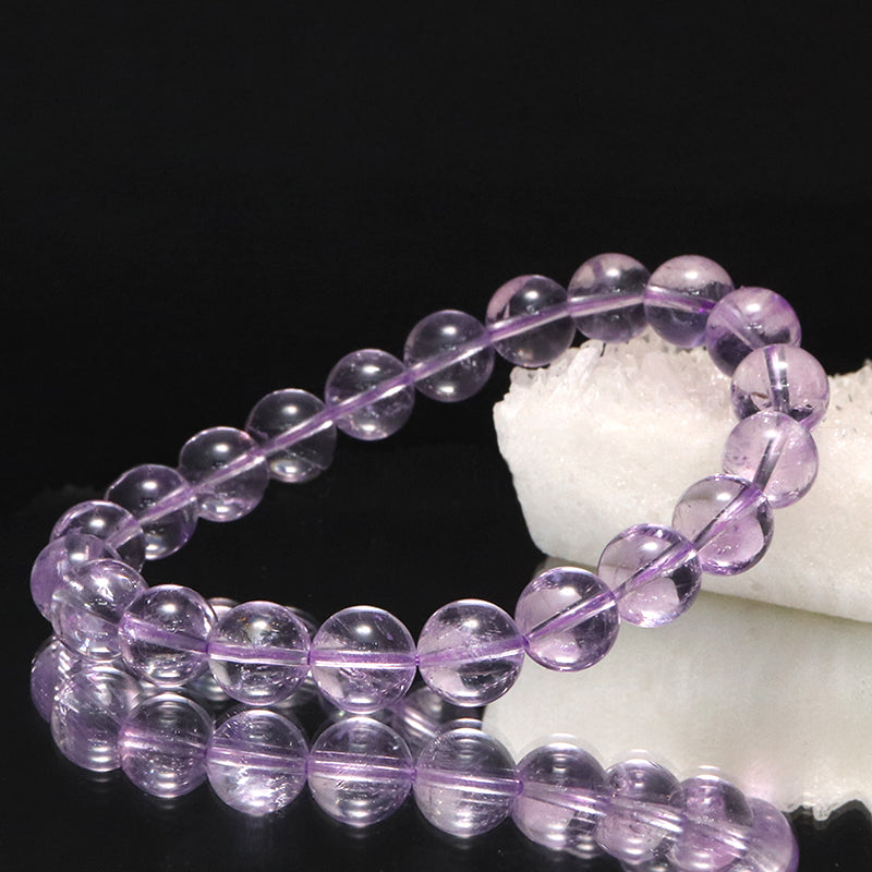 ブレス　ボリビアアメジスト＜ボリビア産＞　丸  [co-g1680]
