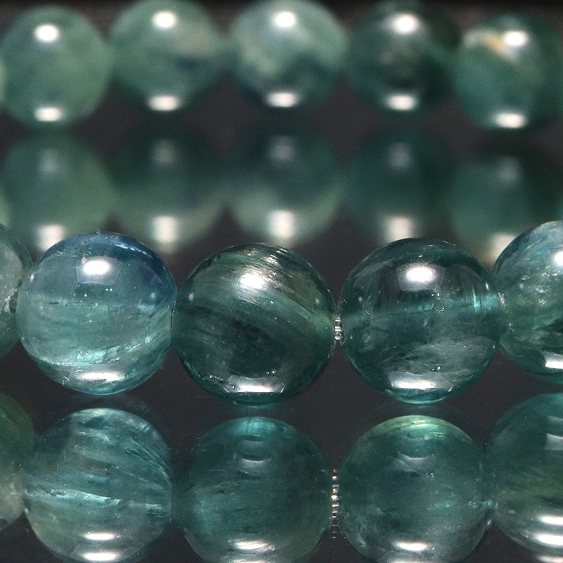 ブラジル産 カイヤナイト ワンド ゴールドスタンド付き 214g ブレス ブルーグリーンカイヤナイト＜ブラジル産＞ 丸 [co-g0772