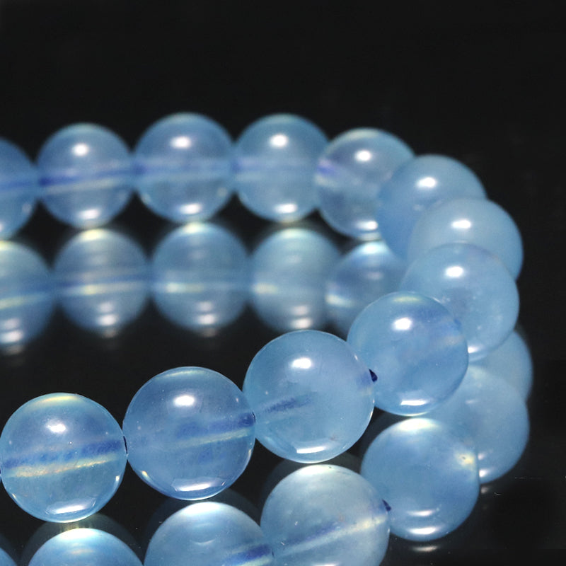 ブレス　アクアマリン＜ブラジル産＞　丸 [co-g1683]