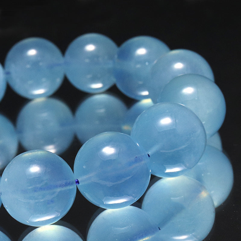 ブレス　アクアマリン＜ブラジル産＞　丸 [co-g1683]