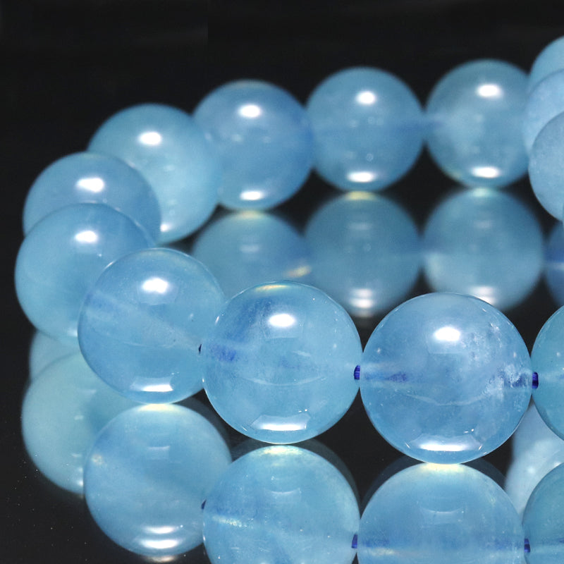 ブレス　アクアマリン＜ブラジル産＞　丸 [co-g1683]