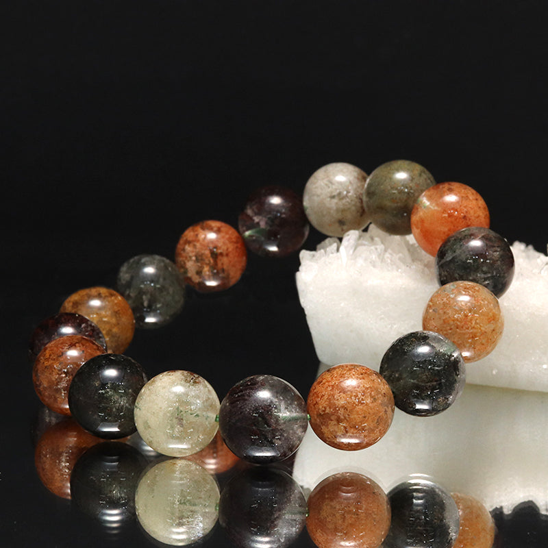 ブレス　四季ガーデンクォーツ＜ブラジル産＞　丸  [co-g1684]