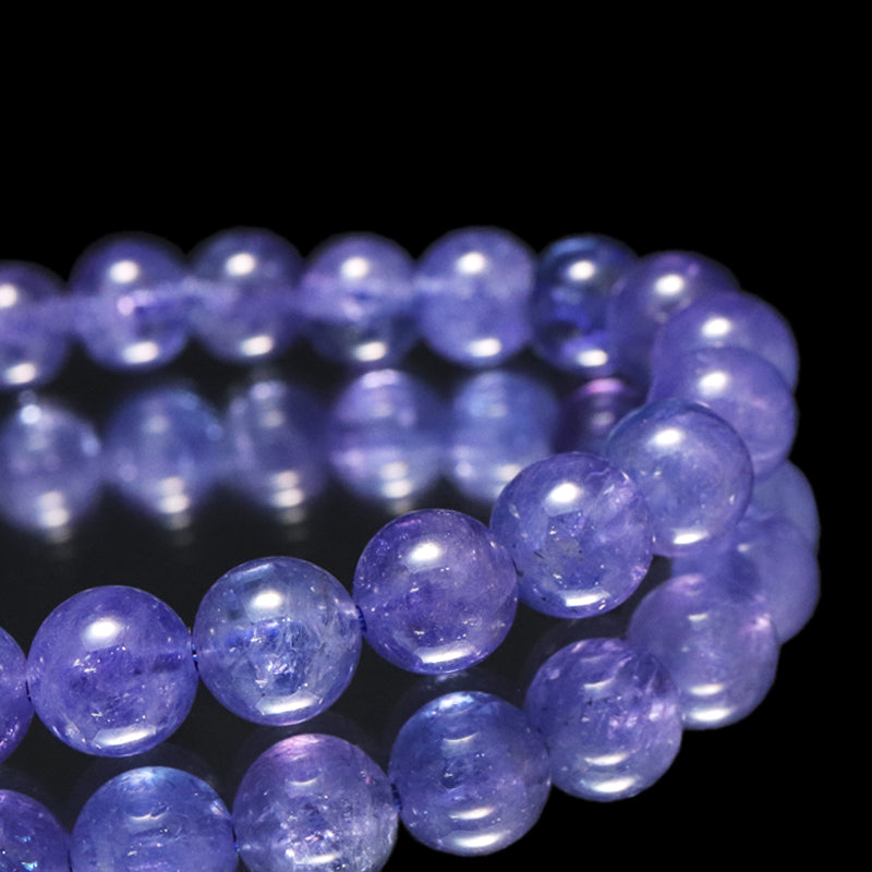 【11/30まで12月誕生石20％OFF(決済時に自動割引)】ブレス　高品質タンザナイト＜タンザニア産＞　丸 [co-g1689]