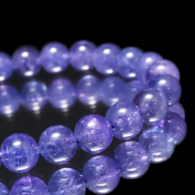 【11/30まで12月誕生石20％OFF(決済時に自動割引)】ブレス　高品質タンザナイト＜タンザニア産＞　丸 [co-g1689]