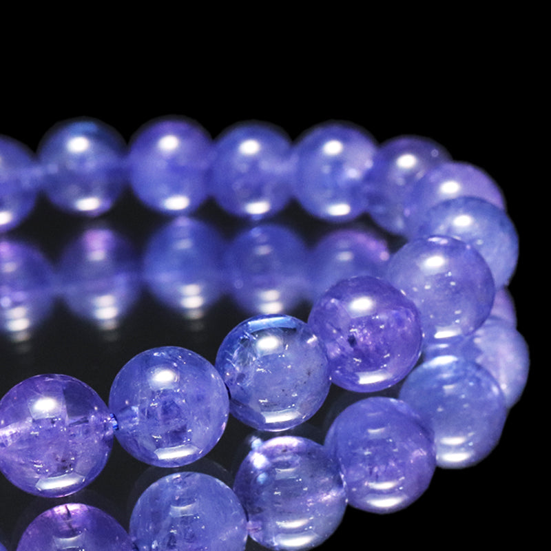 【11/30まで12月誕生石20％OFF(決済時に自動割引)】ブレス　高品質タンザナイト＜タンザニア産＞　丸 [co-g1689]