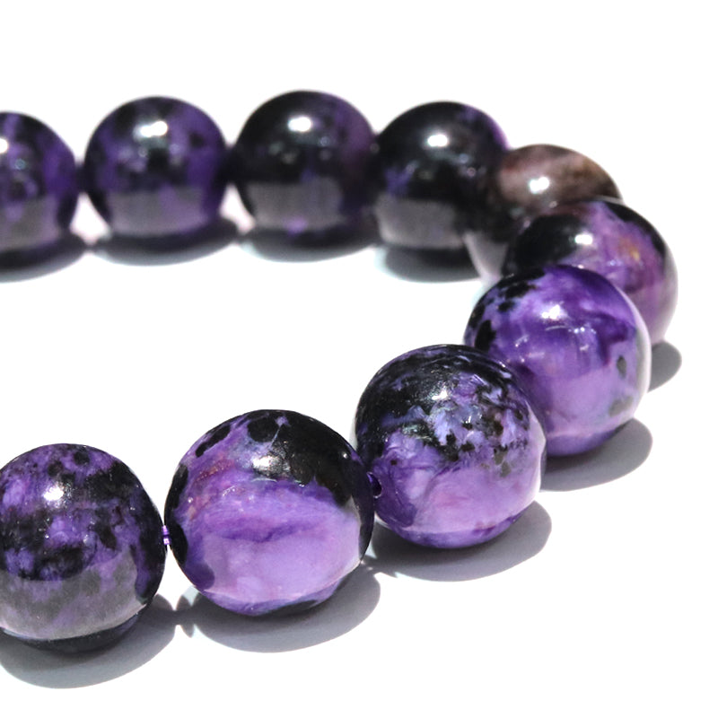 ブレス　ブラックチャロアイト＜ロシア産＞　丸  [co-g1688]