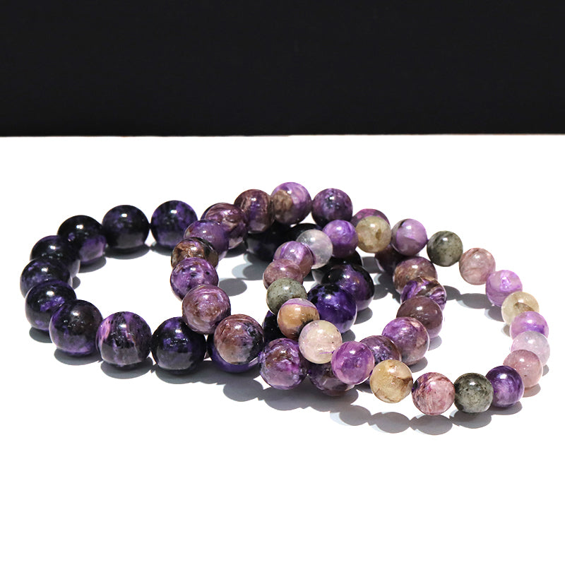 ブレス　ブラックチャロアイト＜ロシア産＞　丸  [co-g1688]