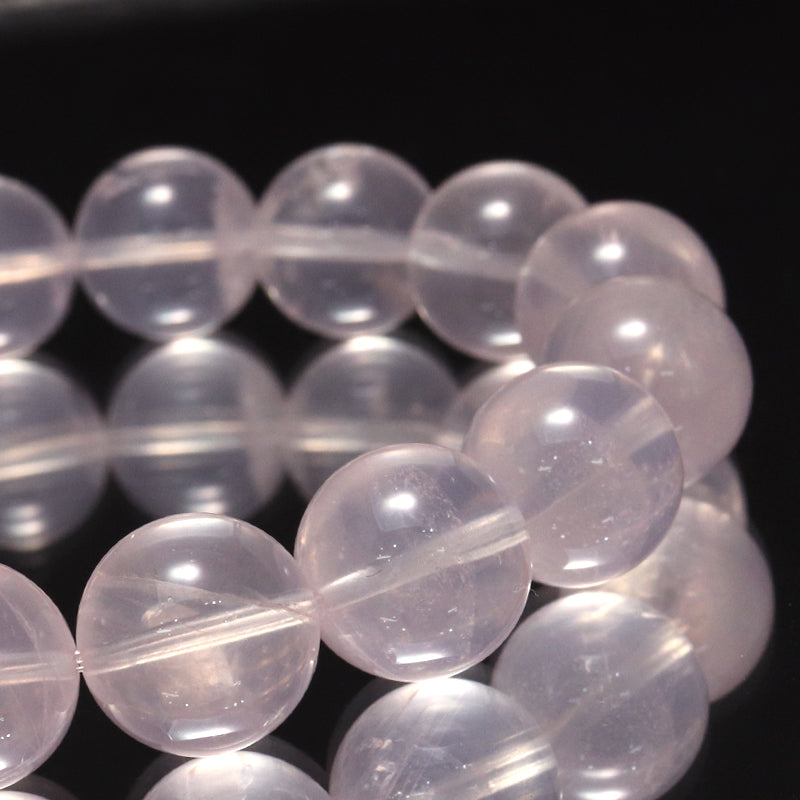 ブレス　スターローズクォーツ＜マダガスカル産＞　丸 [co-g1691]