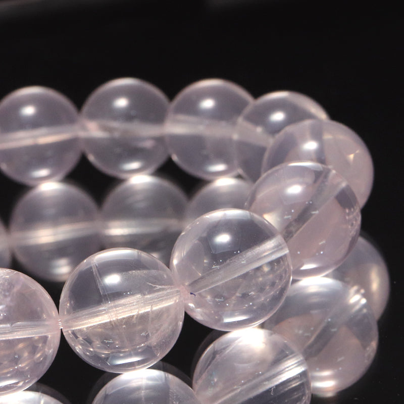 ブレス　スターローズクォーツ＜マダガスカル産＞　丸 [co-g1691]