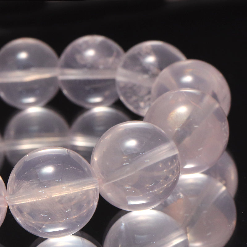ブレス　スターローズクォーツ＜マダガスカル産＞　丸 [co-g1691]