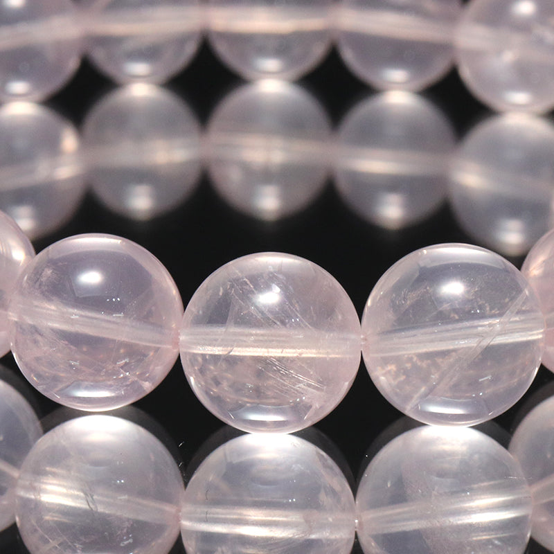ブレス　スターローズクォーツ＜マダガスカル産＞　丸 [co-g1691]