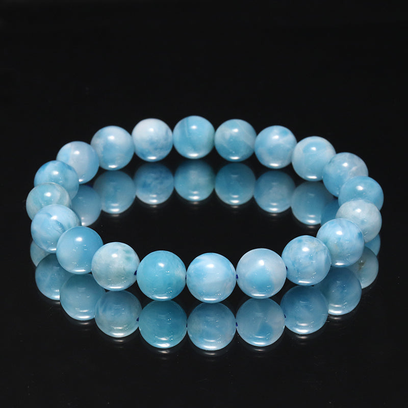 ブレス　ラリマー＜ドミニカ産＞　丸  [co-g1692]