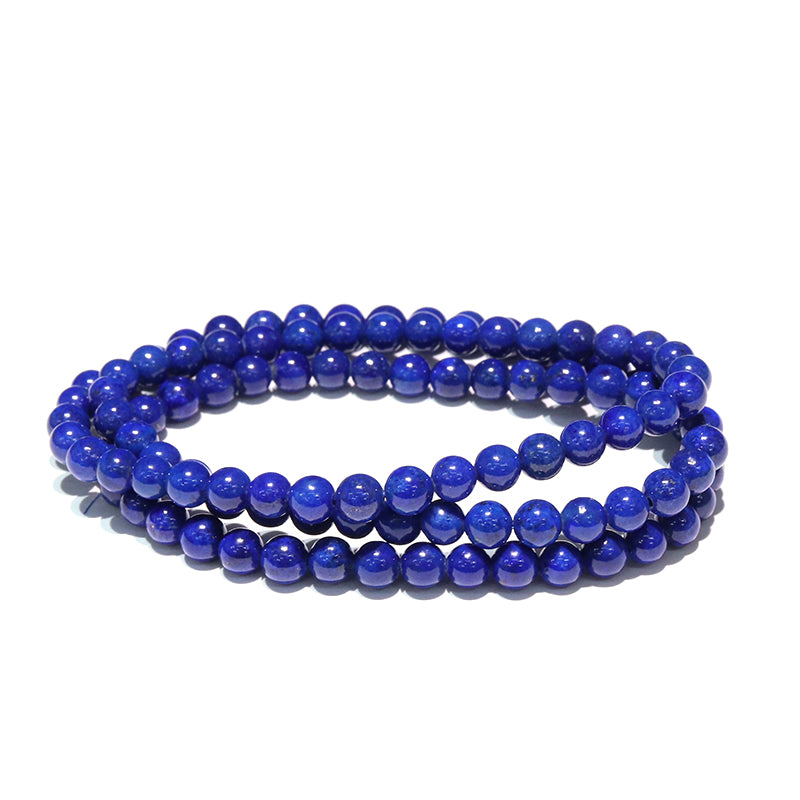 【11/30まで12月誕生石20％OFF(決済時に自動割引)】3連ブレス　高品質ラピスラズリ＜アフガニスタン産＞　丸  [co-g1699]
