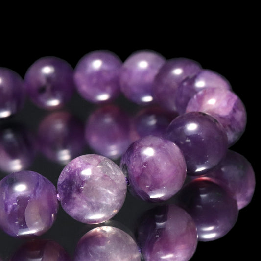 ブレス　チャロアイトシリカ＜ロシア産＞　丸  [co-g1698]