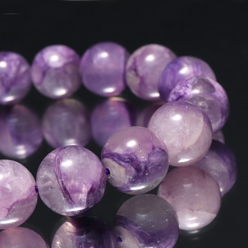 ブレス　チャロアイトシリカ＜ロシア産＞　丸  [co-g1698]