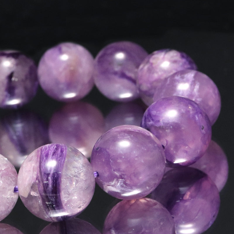 ブレス　チャロアイトシリカ＜ロシア産＞　丸  [co-g1698]