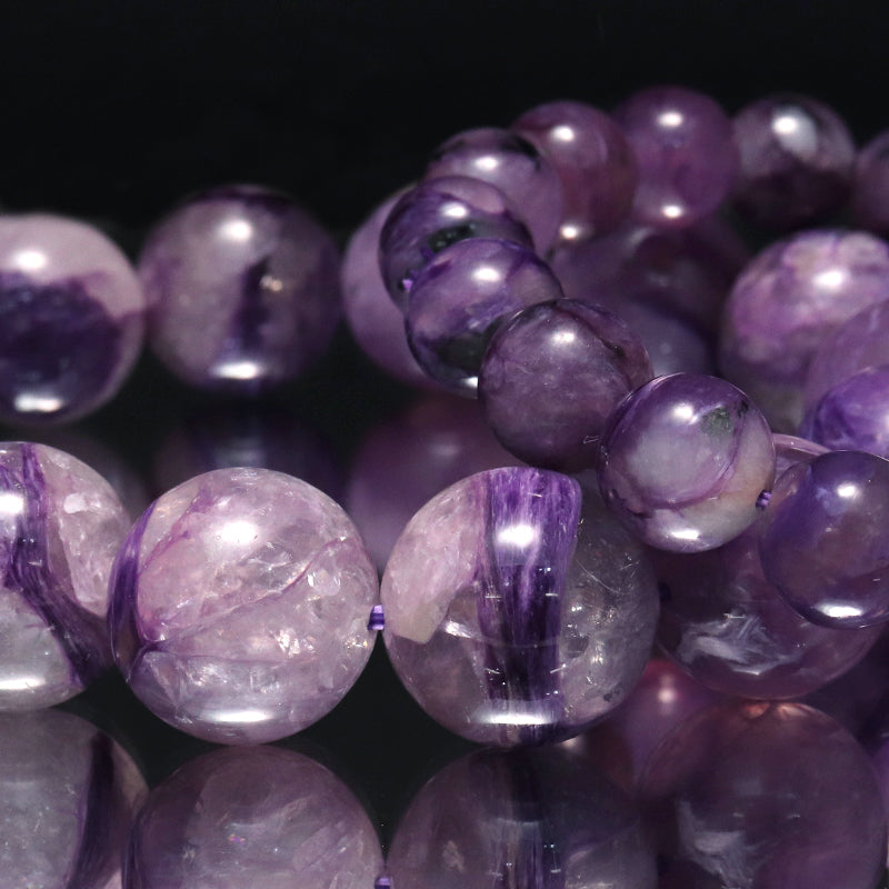 ブレス　チャロアイトシリカ＜ロシア産＞　丸  [co-g1698]