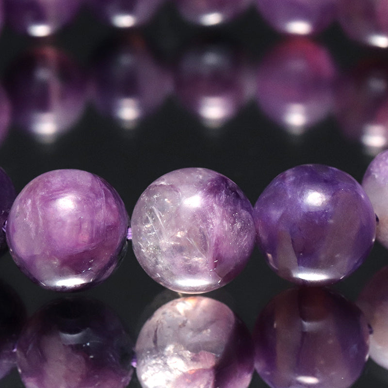 ブレス　チャロアイトシリカ＜ロシア産＞　丸  [co-g1698]