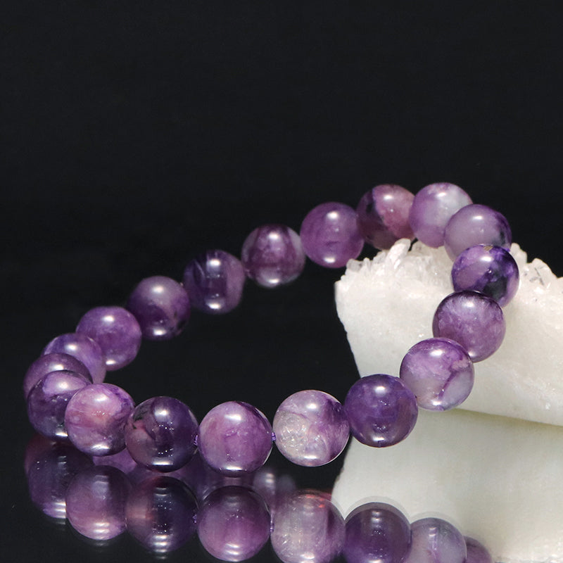 ブレス　チャロアイトシリカ＜ロシア産＞　丸  [co-g1698]