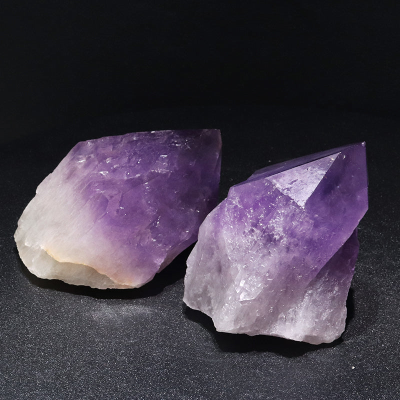 【1/19まで水瓶座星座石20％OFF(決済時に自動割引)】原石　ボリビアアメジスト　ボリビア産　台付き　約500g(原石のみ)　ランダム発送 [co-g1743]