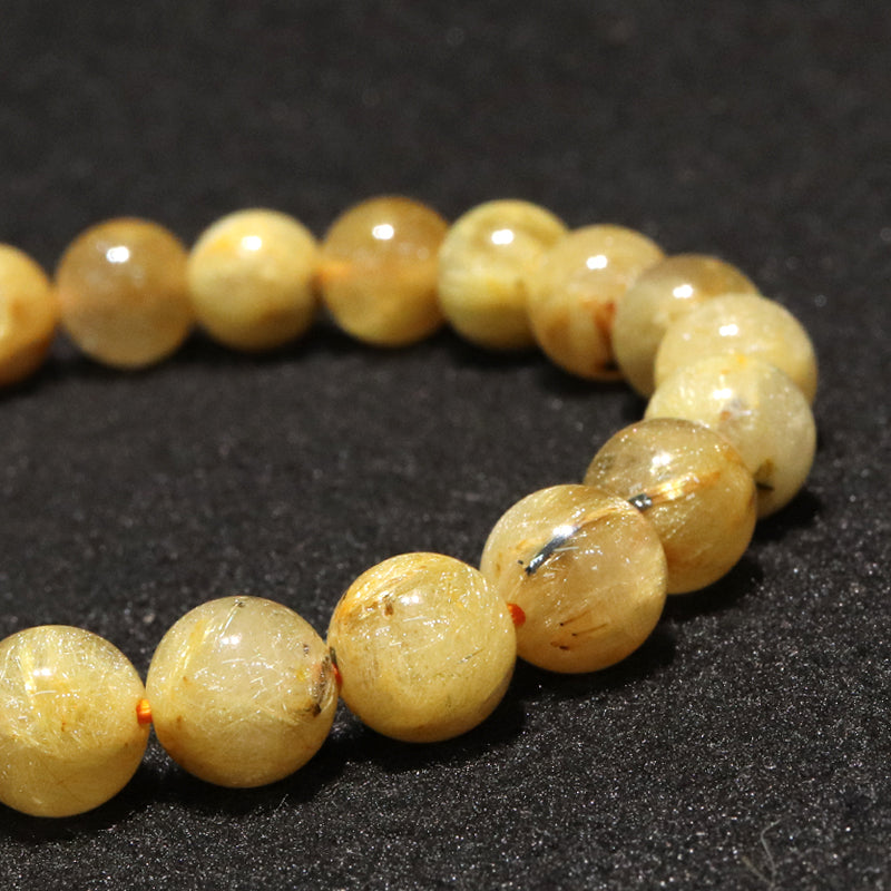 ブレス　ルチルクォーツ＜ブラジル産＞　丸 [co-g1716]