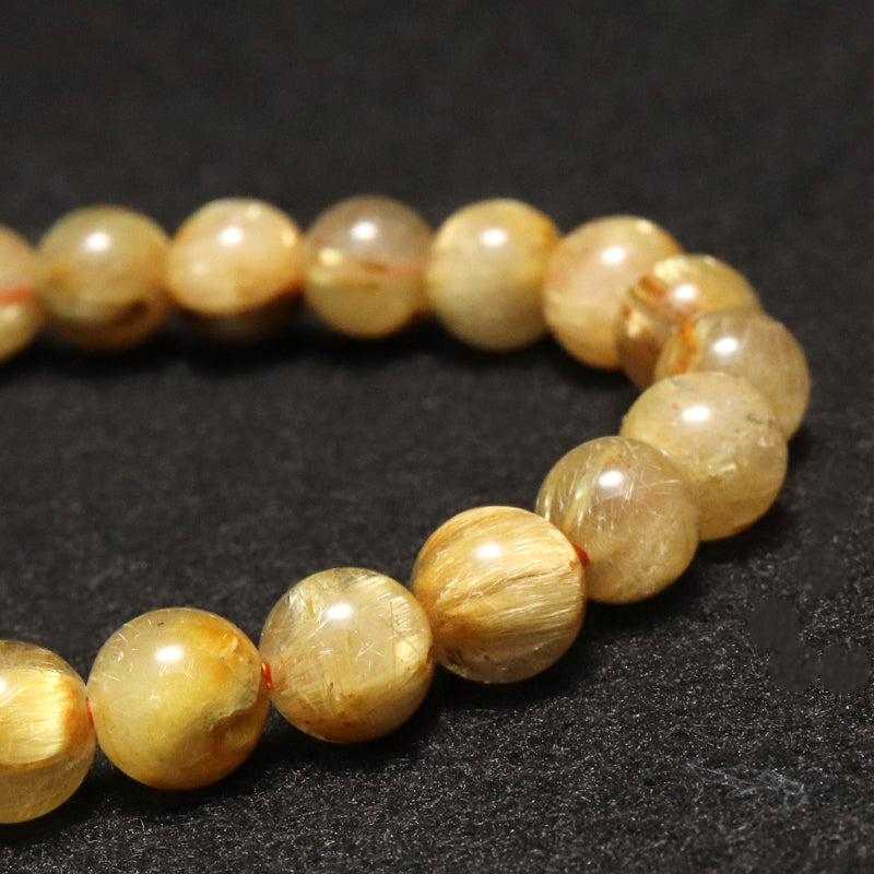 ブレス　ルチルクォーツ＜ブラジル産＞　丸 [co-g1745]