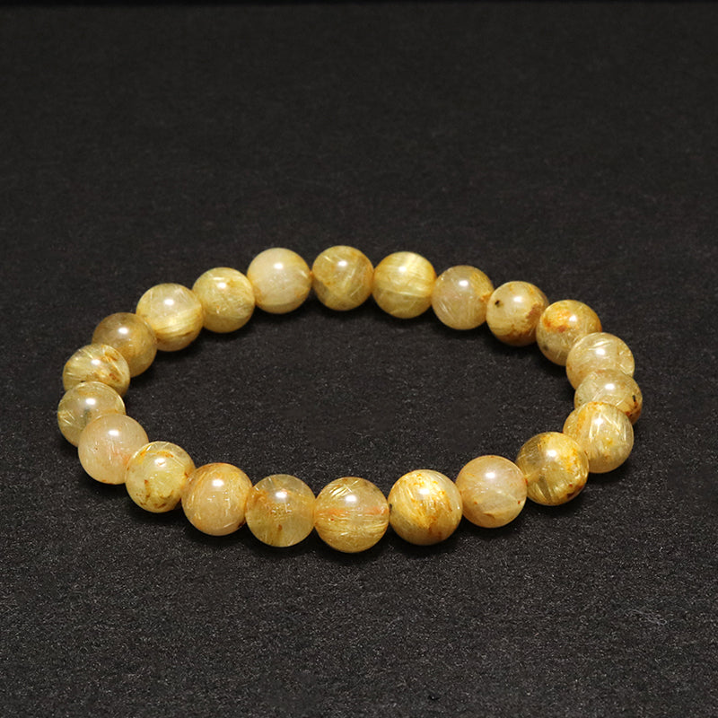 ブレス　ルチルクォーツ＜ブラジル産＞　丸 [co-g1745]