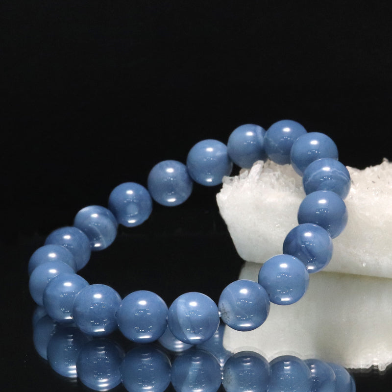 ブレス　ブルーオパール＜マダガスカル産＞　丸  [co-g1746]