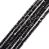 連　ブラックスピネル　ソロバンカット　約2.4mm　約120cm  [co-g2952]