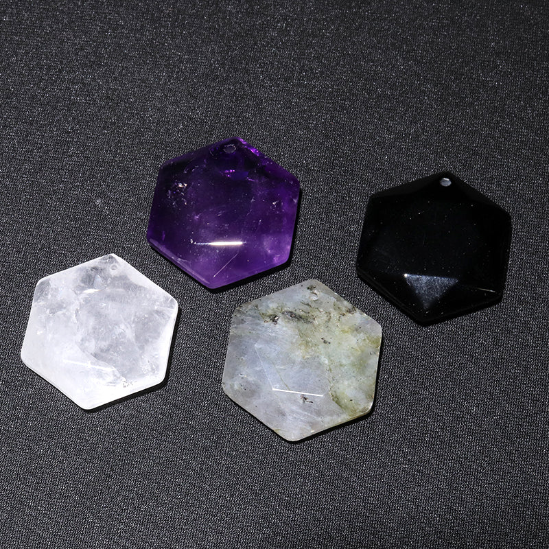 ペンダントトップ　六芒星　穴あき　全4種  [co-g2953]