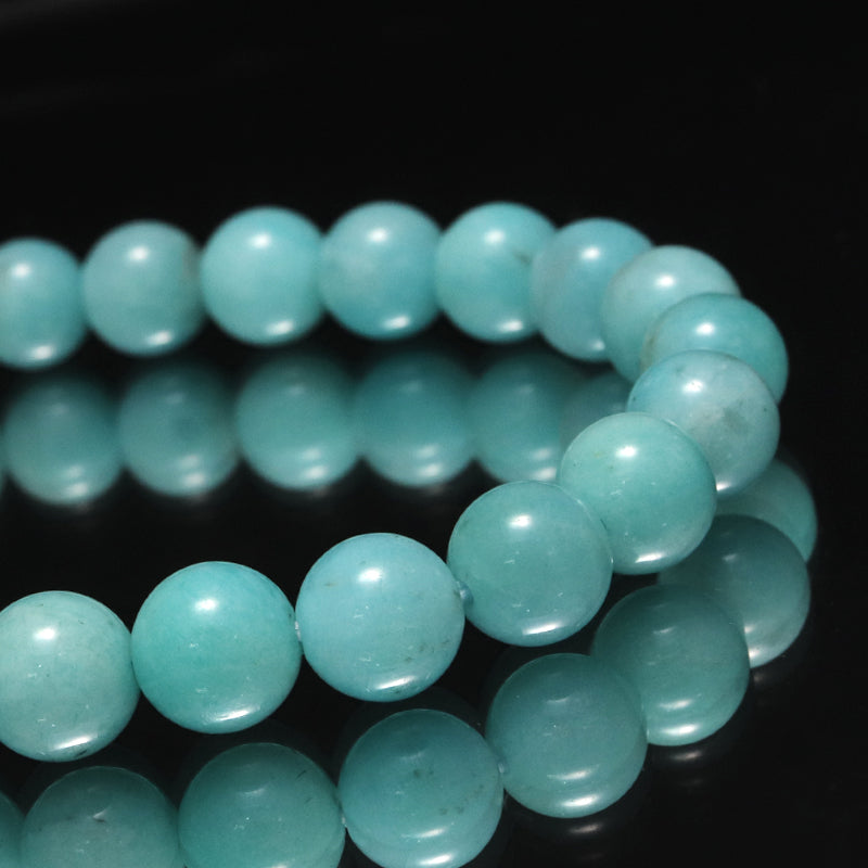 ブレス　アマゾナイト＜ペルー産＞　丸　 [co-g1757]