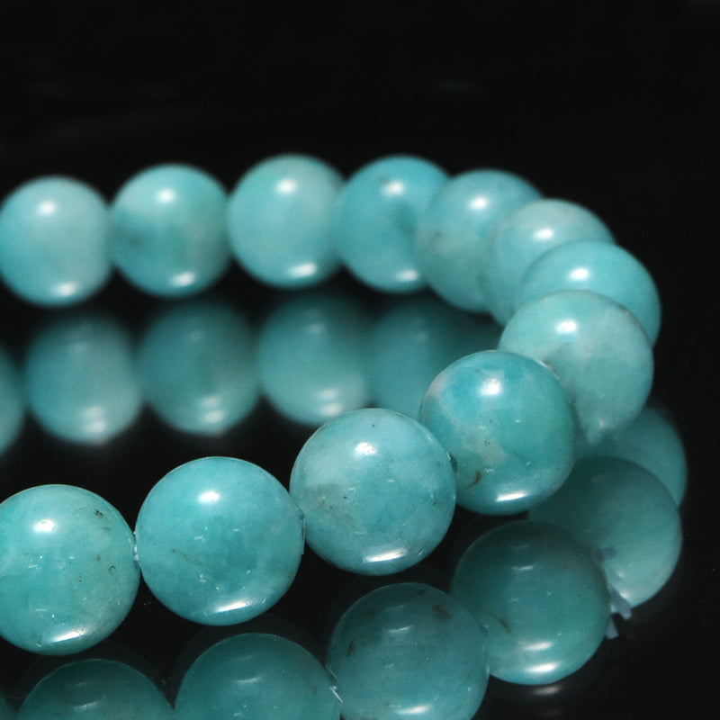 ブレス　アマゾナイト＜ペルー産＞　丸　 [co-g1757]