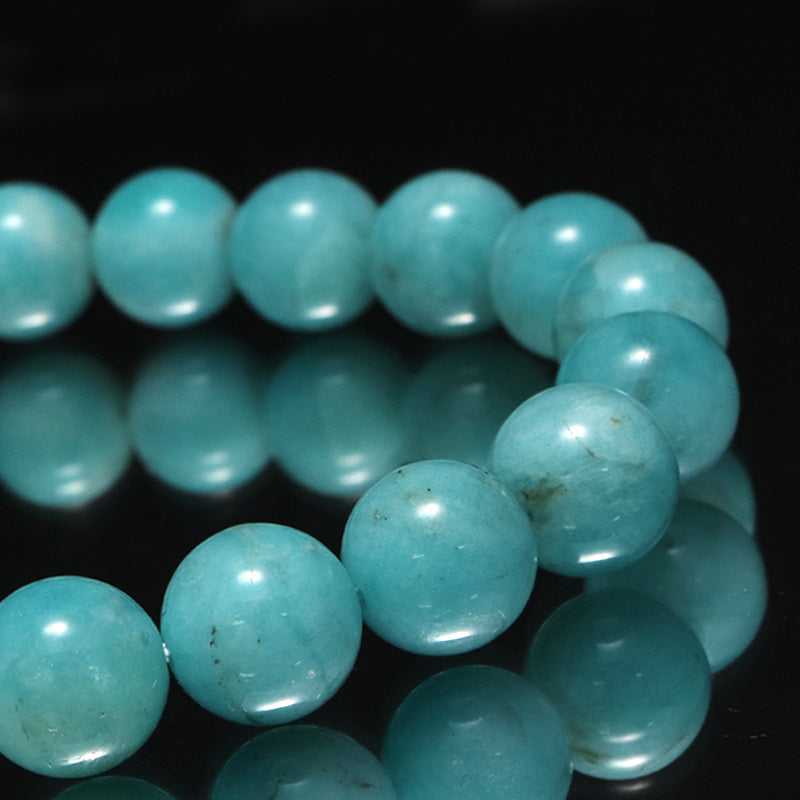 ブレス　アマゾナイト＜ペルー産＞　丸　 [co-g1757]