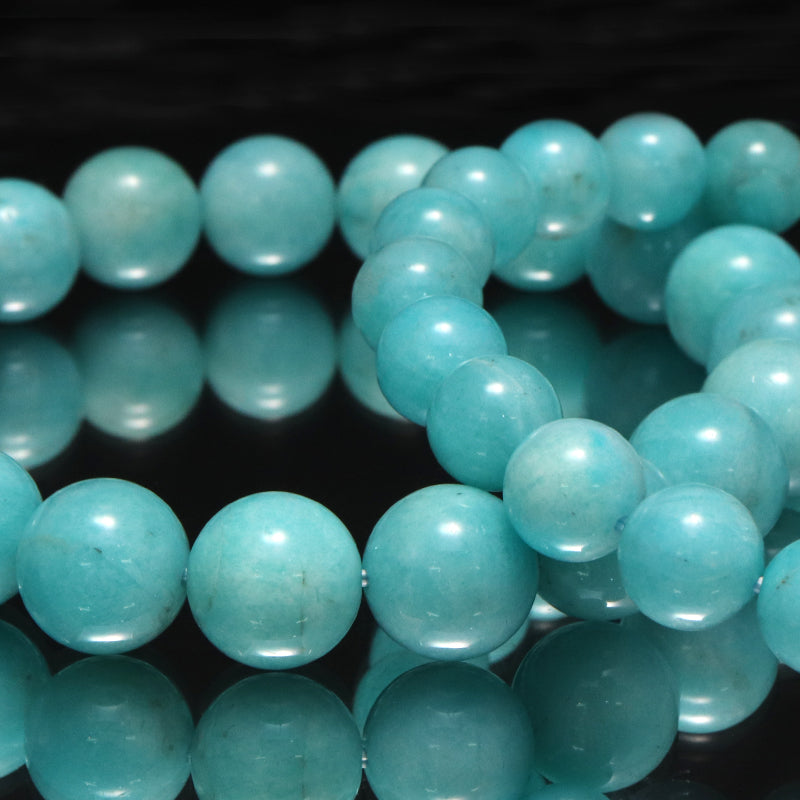ブレス　アマゾナイト＜ペルー産＞　丸　 [co-g1757]