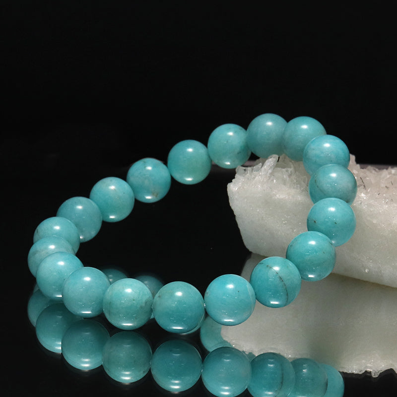 ブレス　アマゾナイト＜ペルー産＞　丸　 [co-g1757]