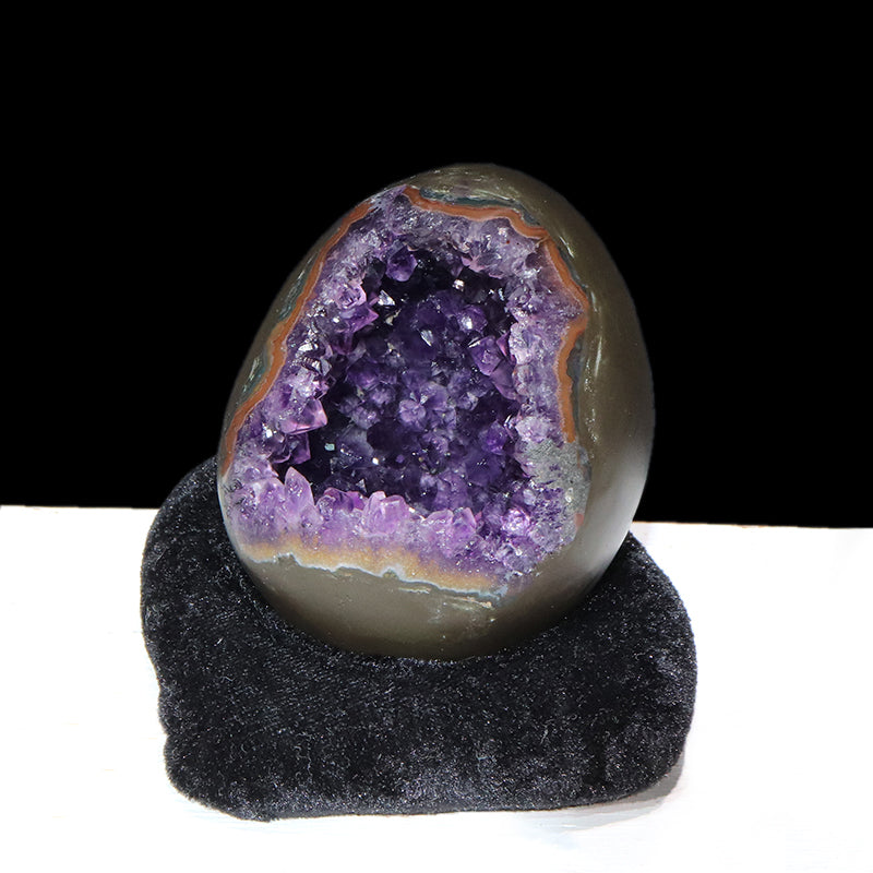 【一点物】ジオード　アメジスト　エッグ型　ウルグアイ産　[co-g1759]