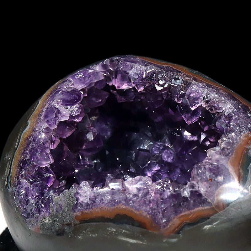 【一点物】ジオード　アメジスト　エッグ型　ウルグアイ産　[co-g1759]