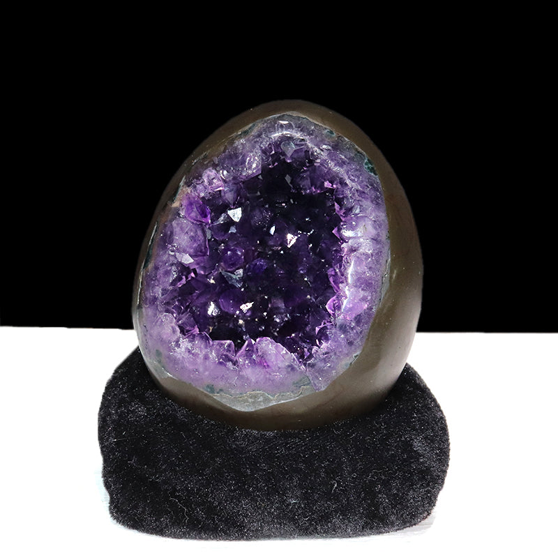 【一点物】ジオード　アメジスト　エッグ型　ウルグアイ産　[co-g1760]