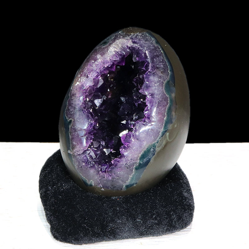 【一点物】ジオード　アメジスト　エッグ型　ウルグアイ産　[co-g1761]