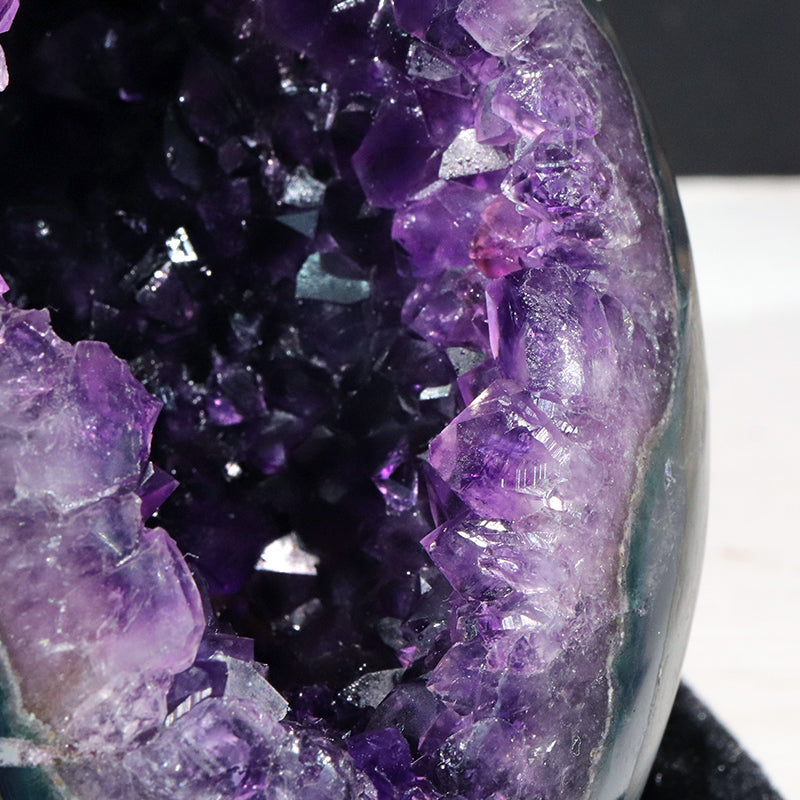 【一点物】ジオード　アメジスト　エッグ型　ウルグアイ産　[co-g1761]