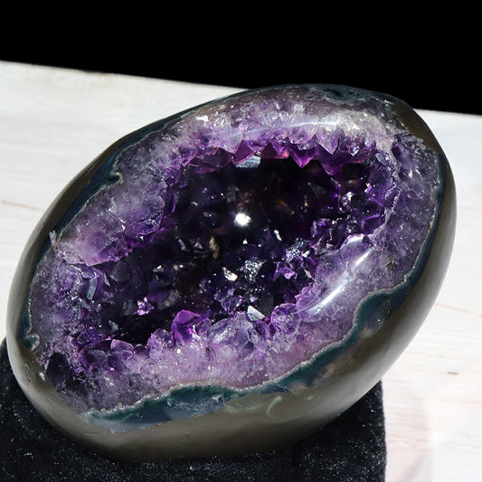 【一点物】ジオード　アメジスト　エッグ型　ウルグアイ産　[co-g1761]