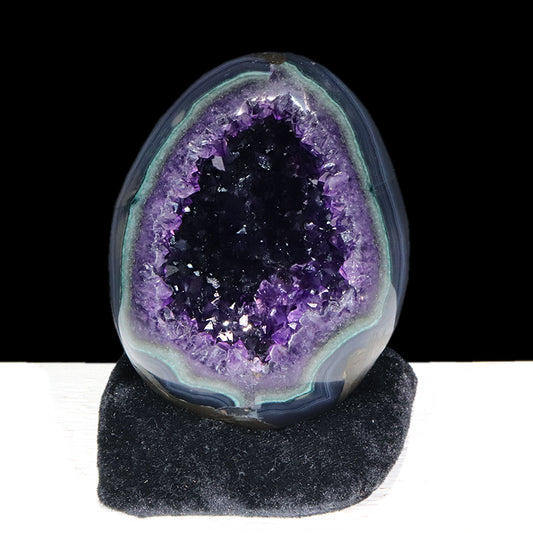 【一点物】ジオード　アメジスト　エッグ型　ウルグアイ産　[co-g1762]